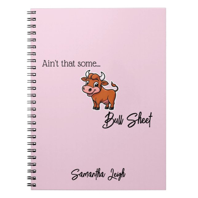 Nicht, dass etwas Bull Sheet Tan Snarky Funny Zita Notizblock (Vorderseite)