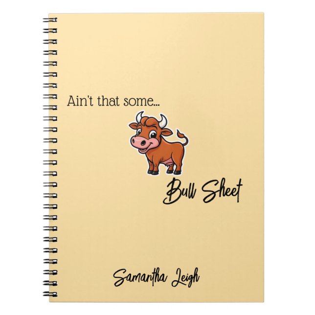 Nicht, dass etwas Bull Sheet Tan Snarky Funny Zita Notizblock (Vorderseite)