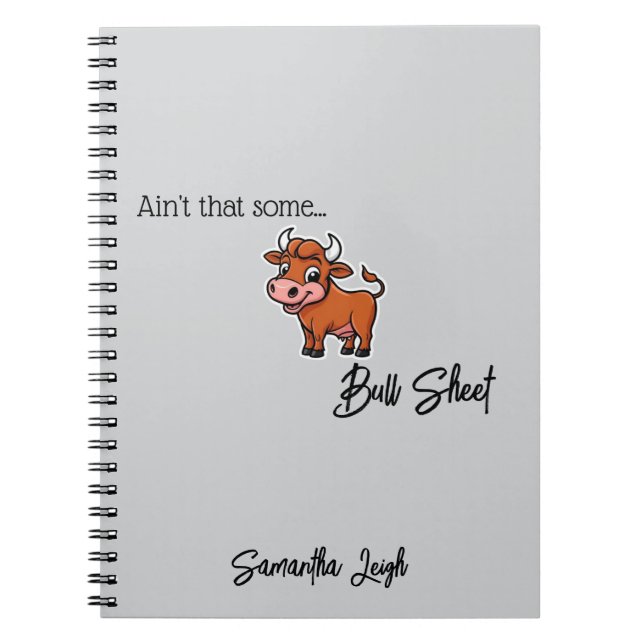 Nicht, dass etwas Bull Sheet Tan Snarky Funny Zita Notizblock (Vorderseite)