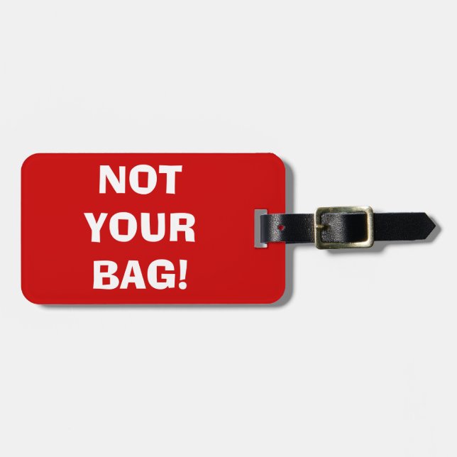 NICHT DEIN BEUTEL! Designmarken für Gepäckträger ( Gepäckanhänger (Vorderseite horizontal)