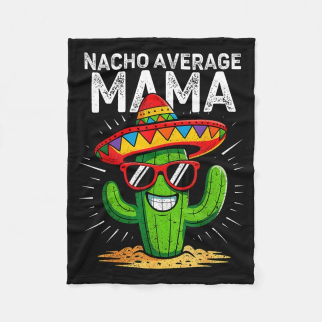 Nicht deine durchschnittliche Mama lustiger Cinco  Fleecedecke (Vorderseite)