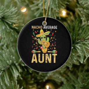 Nicht deine durchschnittliche Tante Humor Cinco De Keramik Ornament