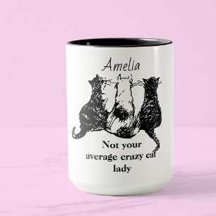 Nicht deine durchschnittliche verrückte Katze Lady Tasse