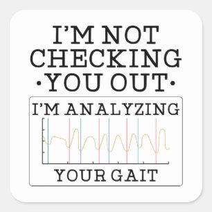 Nicht den Spaß des Physiotherapeuten untersuchen Quadratischer Aufkleber