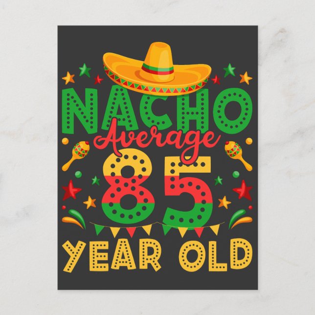 Nicht der durchschnittliche 85-jährige Cinco de Ma Postkarte (Vorderseite)