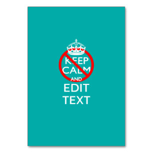 Nicht die türkisfarbene Textdekoration Behalten Tischnummer