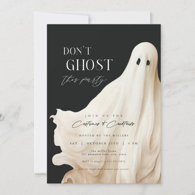 Nicht dieses Party zu Halloween-Einladung schenken Einladung (Vorderseite)