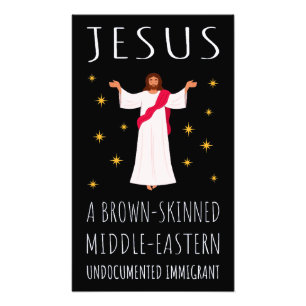 Nicht dokumentierter Jesus-brauner Einwanderer I Fotodruck