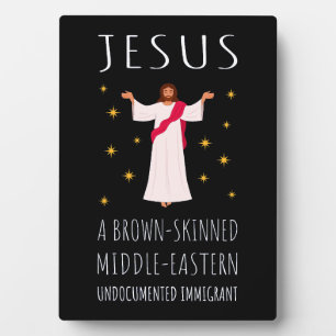 Nicht dokumentierter Jesus-brauner Einwanderer I Fotoplatte
