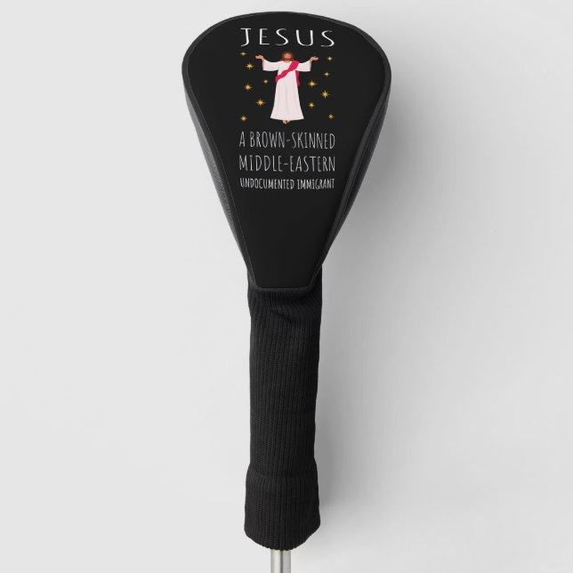 Nicht dokumentierter Jesus-brauner Einwanderer I Golf Headcover (Vorderseite)