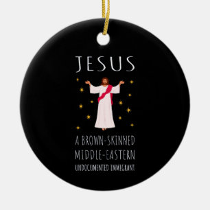 Nicht dokumentierter Jesus-brauner Einwanderer I Keramik Ornament