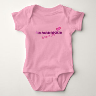 Nicht Doppeltrouble Baby Bodysuit (Mädchen) Strampler