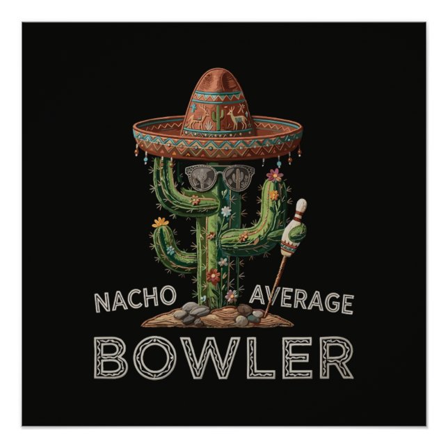 Nicht durchschnittliche Bowling-Spaß Poster (Vorderseite)