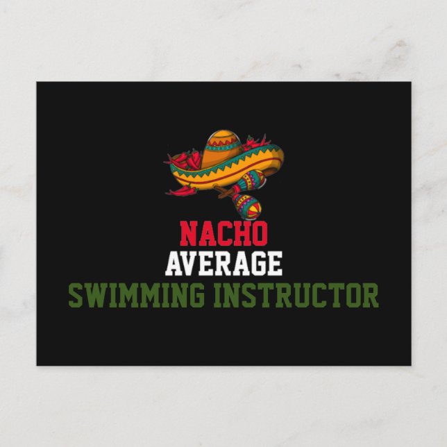 Nicht durchschnittlicher Schwimmlehrer  Postkarte (Vorderseite)