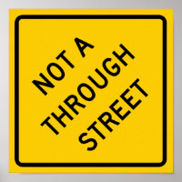 Nicht ein Durchgangsstraße-Zeichen