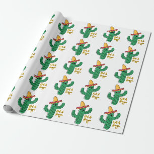 Nicht ein Hugger Cactus Mexican Sombrero Geschenkpapier