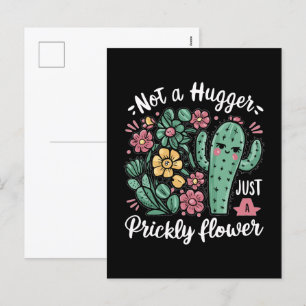 Nicht ein Hugger nur eine prickelnde Blume Niedlic Feiertagspostkarte