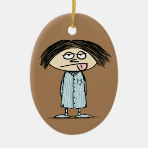 Nicht ein Morgenmensch  Gewittert Humor Keramik Ornament