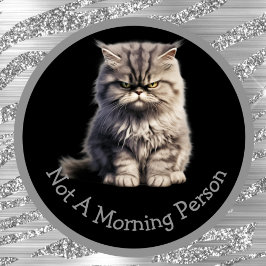 Nicht ein Morgenmensch oder Ihr Text Silberne grau Tasse