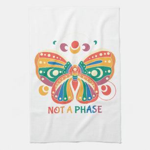 Nicht eine Phase - farbenfroher Butterfly-LGBTQ-St Geschirrtuch