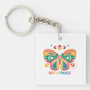 Nicht eine Phase - farbenfroher Butterfly-LGBTQ-St Schlüsselanhänger