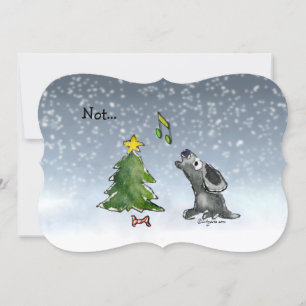Nicht... eine Silent Night Weihnachtshunde Cartoon Feiertagskarte