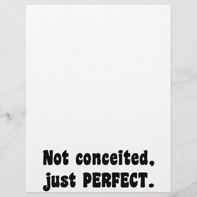 Nicht eingebildet, nur perfekt (Vorderseite)