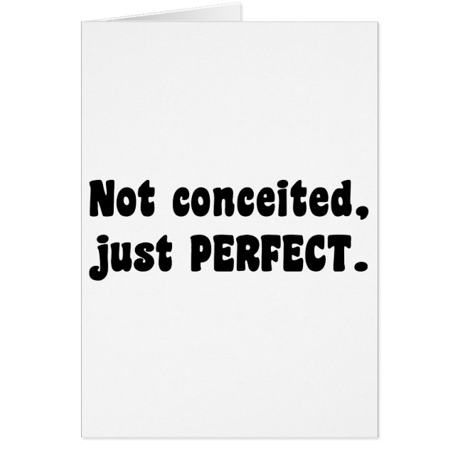 Nicht eingebildet, nur perfekt (Vorne)