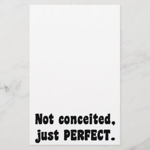 Nicht eingebildet, nur perfekt briefpapier