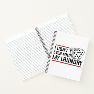 Nicht einmal den Poker Wäscherei Funny Cards falt Notizbuch