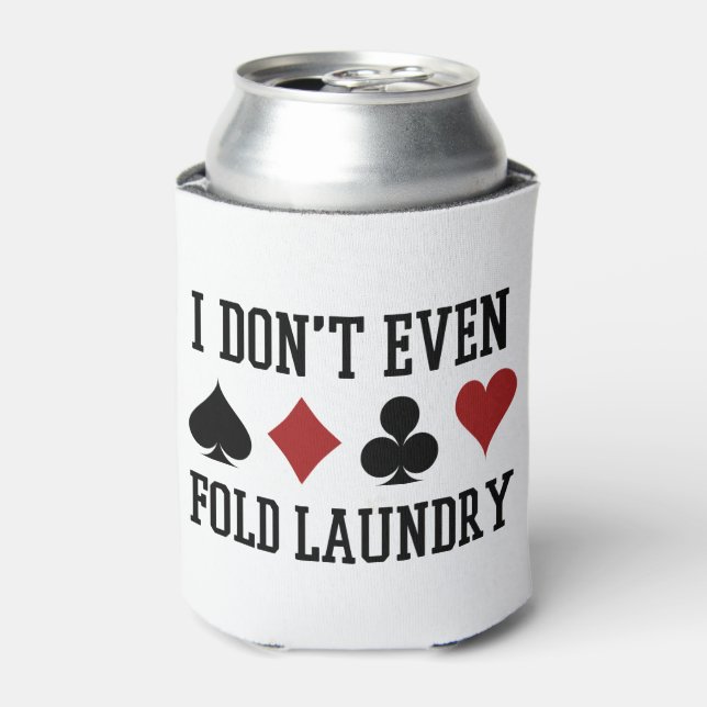 Nicht einmal den Poker Wäscherei Funny Cards falte Dosenkühler (Kanne Vorderseite)