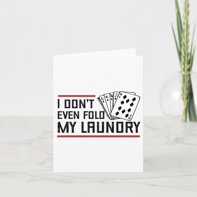 Nicht einmal den Poker Wäscherei Funny Cards falte Karte (Vorderseite)