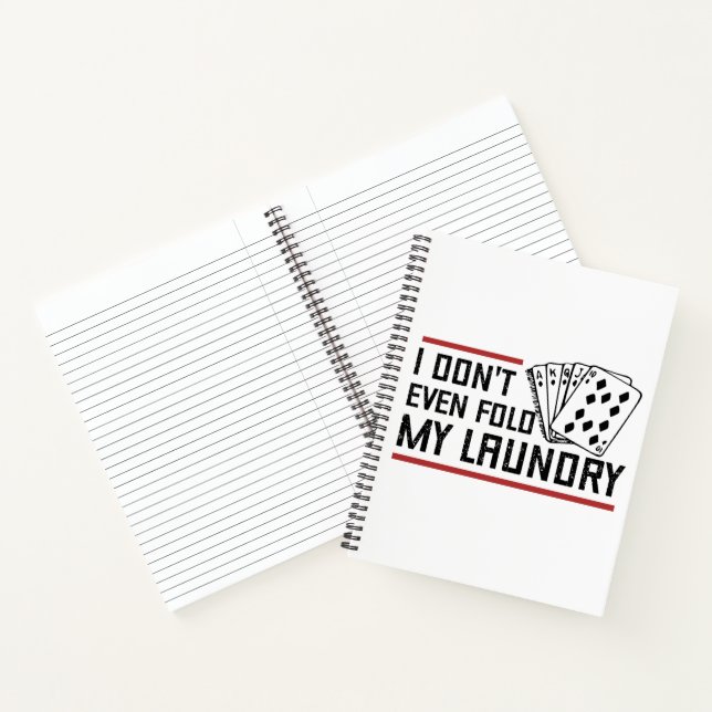 Nicht einmal den Poker Wäscherei Funny Cards falte Notizbuch (Innenseite)