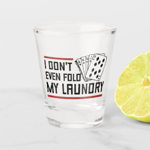 Nicht einmal den Poker Wäscherei Funny Cards falte Schnapsglas