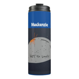 Nicht einsam sonniges Zeichen (blau) Thermosbecher