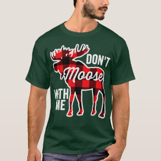 Nicht Elche mit mir Funny Animal Pub Kariert T-Shirt
