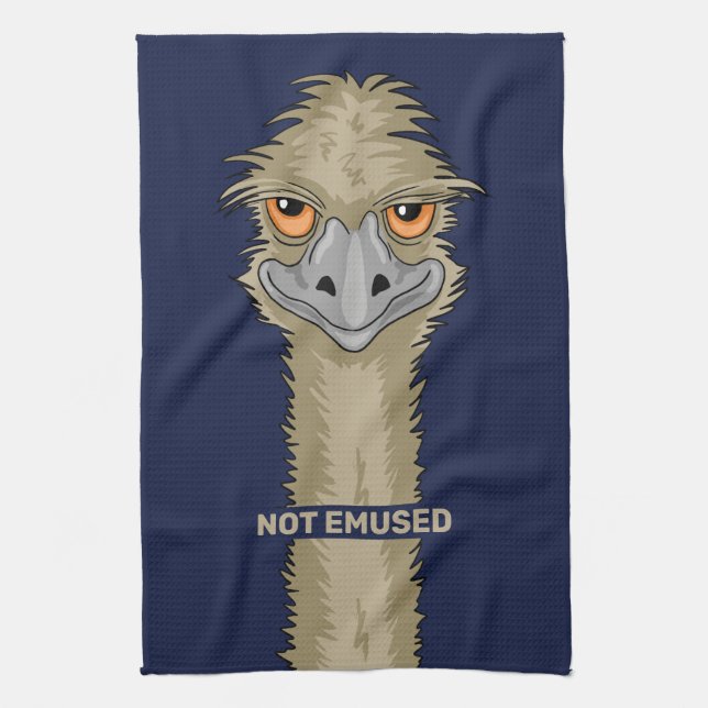 Nicht Emused Funny Emu Pun Geschirrtuch (Vertikal)