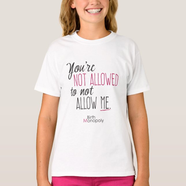 "Nicht erlaubt" Sportliche Langschläfer T (+Klrs) T-Shirt (Vorderseite)