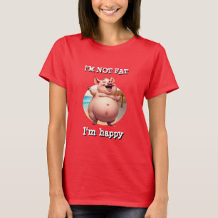 Nicht fett Happy Pig Yoga Beach Workout Kleidung T-Shirt