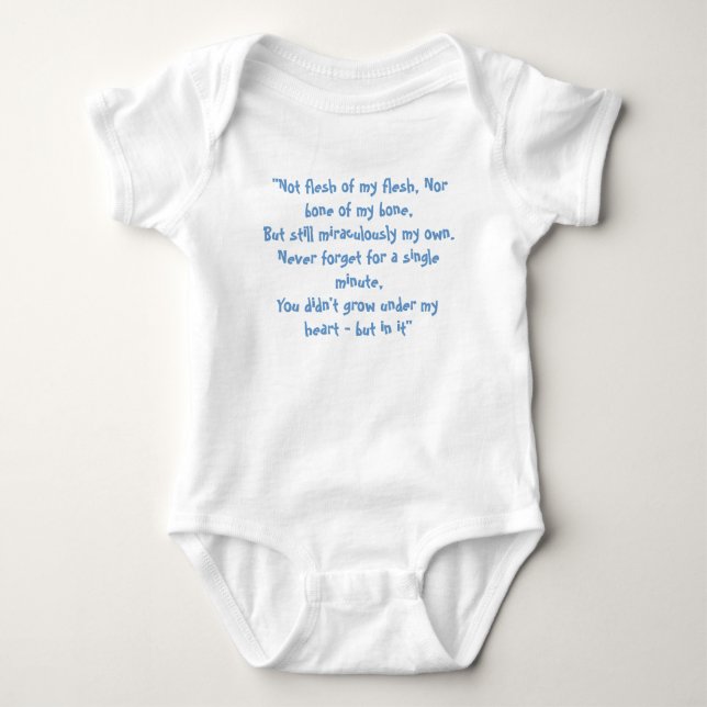 "Nicht Fleisch meines Fleisches noch des Knochens Baby Strampler (Vorderseite)