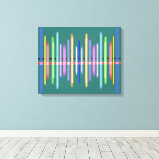 Nicht fokussierte vertikale Linien Leinwanddruck (Insitu (Holzboden))