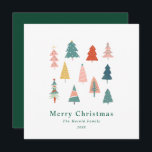 Nicht Foto Elegante Green Christmas Trees Card Feiertagskarte<br><div class="desc">Elegante Non-Foto-Urlaubskarte. Diese schicke und stilvolle Urlaubskarte mit einem modernen Set an Weihnachtsbäumen. Der elegante Text kann mit Ihrer Auswahl an Begrüßungen, Familiennamen, Jahren und einer benutzerdefinierten Botschaft völlig personalisiert werden. Verwandeln Sie Ihre Urlaubssaison mit unserem atemberaubenden Design von eleganten Weihnachtsbäumen. Freuen Sie sich auf die warme und fröhliche Atmosphäre...</div>