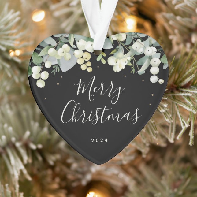 Nicht-Foto-Schneeballherz Weihnachten geformt Ornament (Baum)