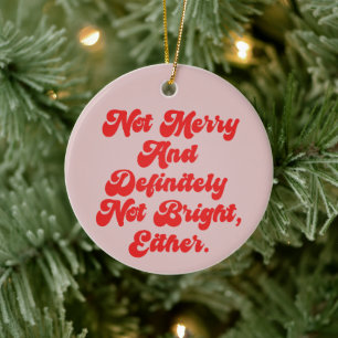 Nicht fröhlich und hell lustiger Anti-Weihnachtste Keramik Ornament