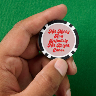 Nicht fröhlich und hell lustiger Anti-Weihnachtste Pokerchips