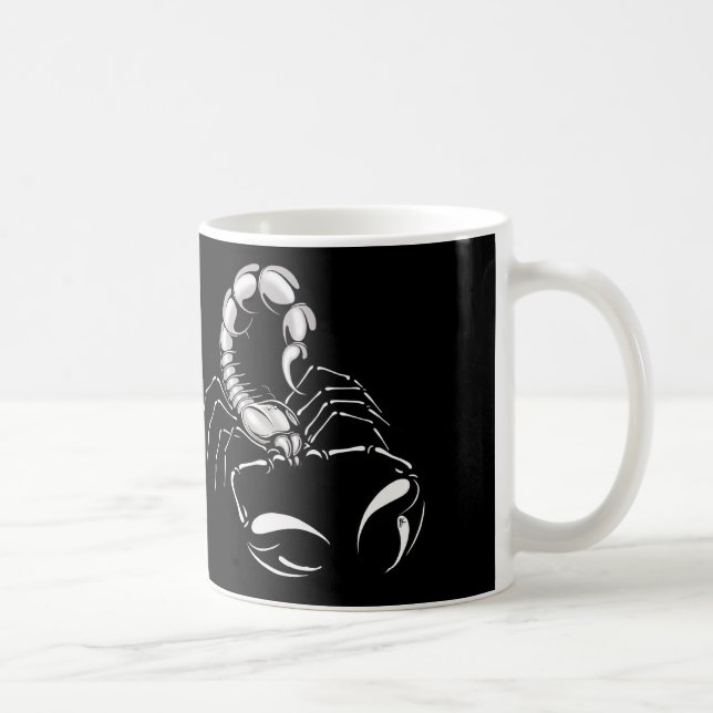 Nicht Funny Silver Scorpion Kaffeetasse (Rechts)