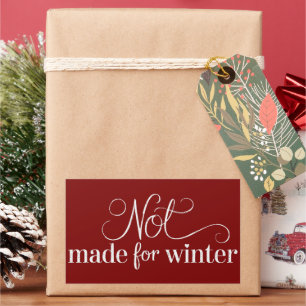 Nicht für den Winter Gemütliche Saison Weihnachten Rechteckiger Aufkleber