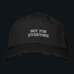 Nicht für Jeden Bestickte Mütze | Minimal Baseballkappe<br><div class="desc">Verbessere deinen Streetwear-Look mit dieser bestickten Mütze mit der Aufschrift „Not For Everyone“ 🧢✨</div>