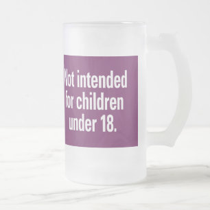 Nicht für Kinder unter 18 Jahren bestimmt Mattglas Bierglas