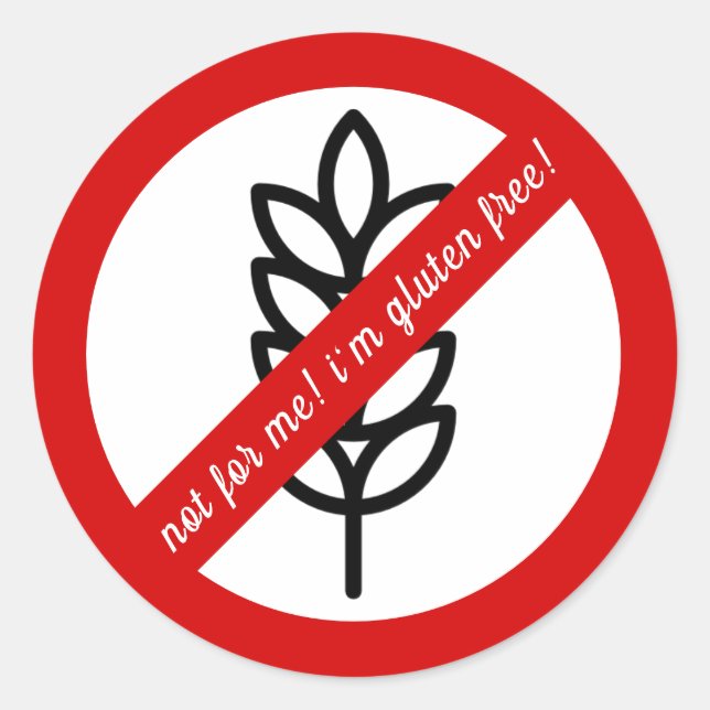 Nicht für mich, ich bin glutenfrei! Kids Allergie  Runder Aufkleber (Vorderseite)